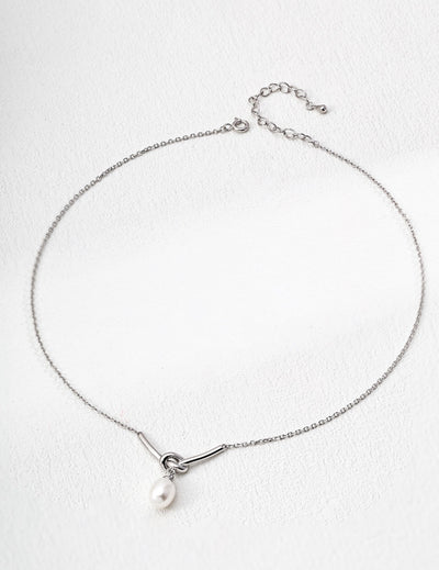 Natural Pearl Necklace and Earrings Set