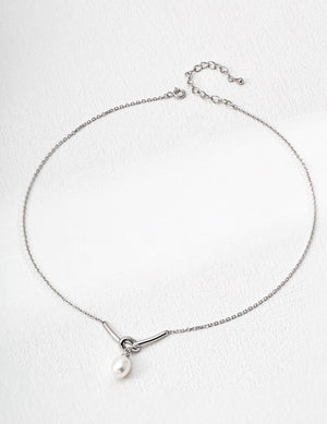 Natural Pearl Necklace and Earrings Set