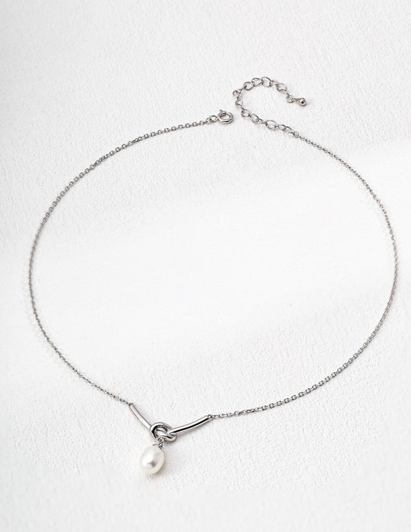 Natural Pearl Necklace and Earrings Set
