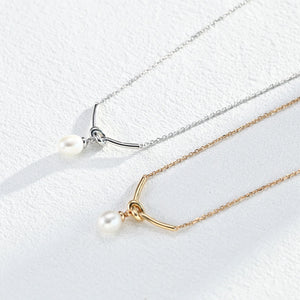 Natural Pearl Necklace and Earrings Set