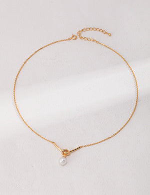 Natural Pearl Necklace and Earrings Set