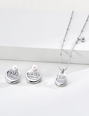 Pearl Coin Earrings