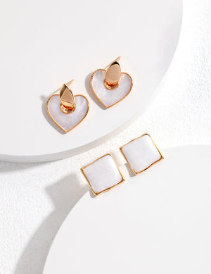 Mother of Pearl Square Studs