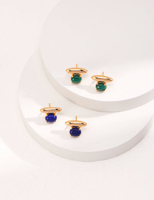 Gemstone Stud Earrings