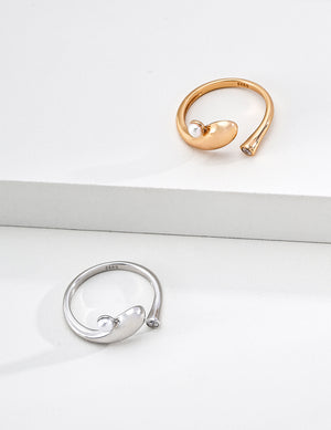 Pearl & Zircon Ring