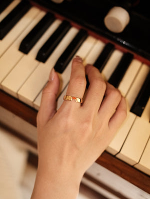 Garnet Band Ring